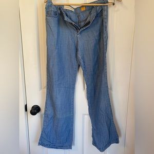 Anthropologie Pilcro and Letterpress Lightweight Wide-leg jeans.